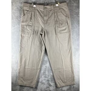 Cabela's Classic Fit Pants Mens 44x30 Cargo Casual Khaki British Tan 100% Cotton